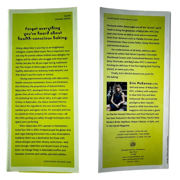 Babycakes Cookbook a NYC Bakery-Mostly Vegan, G-F, and Mostly Sugar Free Recipes - Picture 3 of 3